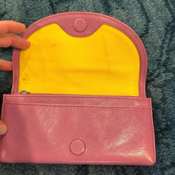 HOBO | Women’s Pink Long Leather Wallet - Picture 3 of 15